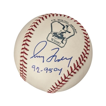 Greg Maddux Signed and Inscribed Cy Young Baseball